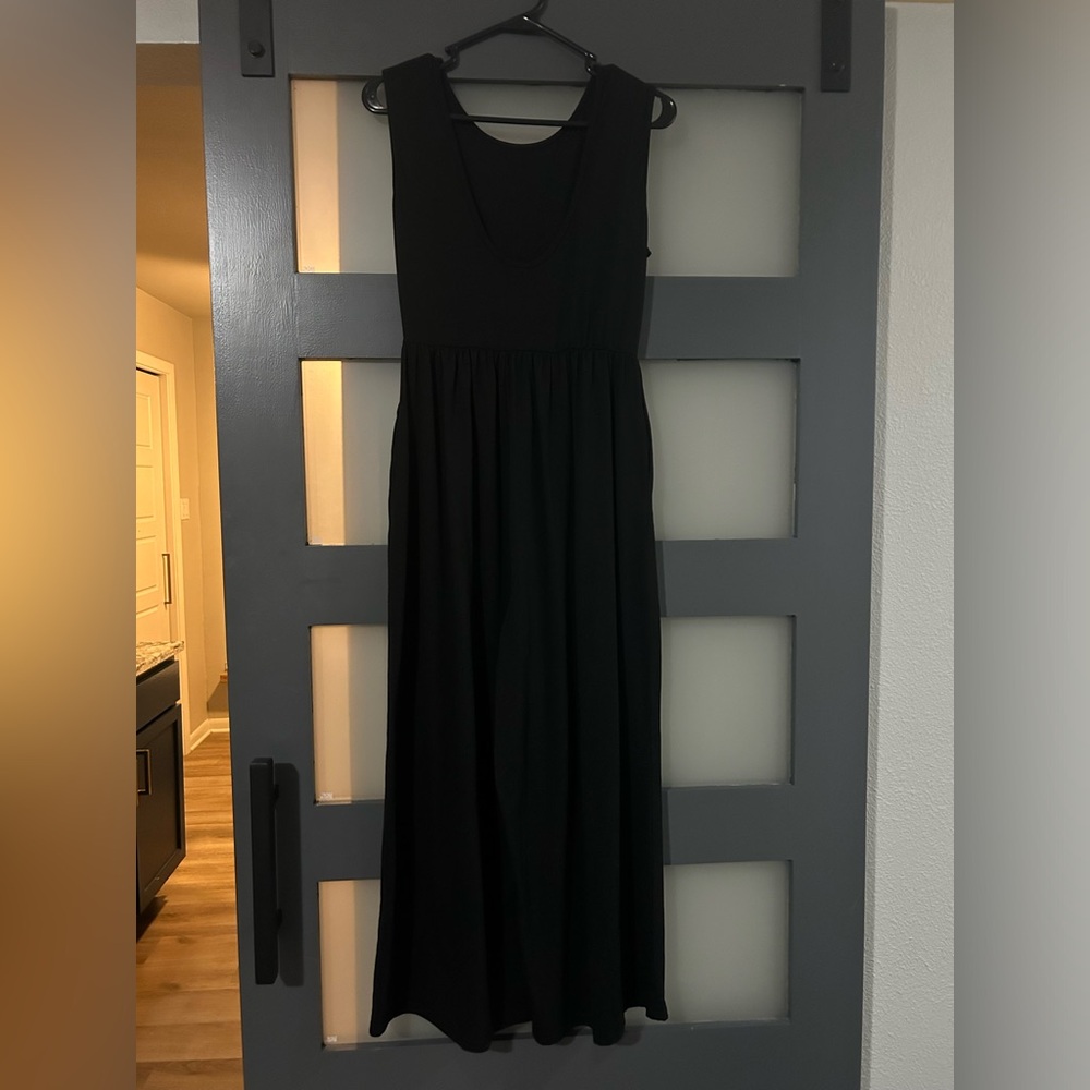 Black boutique tank top jumpsuit. Large. Never worn.